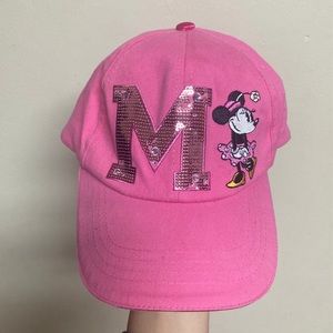 Disney Minnie Mouse Hat Sequin M Youth Girls Ladies Hot Pink Bling Theme Parks